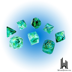 Borealis - Polyhedral 7-Die Set - Kelp / Light Green Luminary